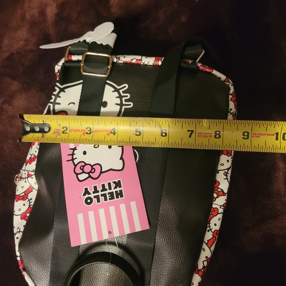 NWT Hello Kitty Patterned Mini Backpack with Red Accents - Picture 11 of 11